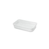 Travessa retangular de cerâmica mondoceram gourmet 400ml-branco