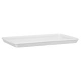 Travessa retangular rasa de cerâmica mondoceram gourmet 1000g- branco