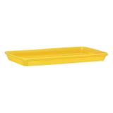 Travessa retangular rasa de cerâmica mondoceram gourmet 550g- amarelo