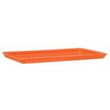 Travessa retangular rasa de cerâmica mondoceram gourmet 800g- laranja