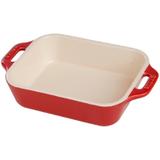 TRAVESSA RETANGULAR STAUB CEREJA - 27 x 20CM