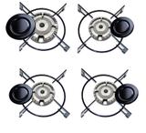 Trempe Grade + Queimador + Espalhador Cooktop Fischer 4 Boca