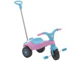 Triciclo Infantil com Empurrador Homeplay - Motoca Praia e Campo com Banco Removível