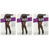 Trifil Europeu Meia Calça Preta G (Kit C/03)
