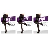 Trifil Europeu Meia Calça Preta Tamanho U (Kit C/03)