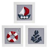 Trio De Quadros Marinheiro Quarto Bebê Infantil Menino - Potinho de mel