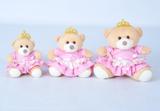 Trio de ursinhas princesas decorativas para nichos 03 peças - Sônia enxovais
