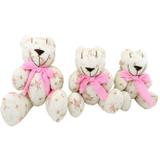 Trio de Urso Articulado - Tecido Menina - Nita baby