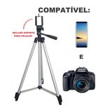 Tripé Câmera para Celular Altura 150 cm Nível Bolsa e Suporte de Brinde TM 3150 - Teem