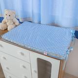 Trocador de Comoda para Bebê 100% Algodão Azul Bolinha com Cinza - Bruna baby