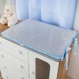 Trocador de Comoda para Bebê 100% Algodão Cinza com Azul - Bruna baby