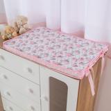 Trocador de Comoda para Bebê 100% Algodão Floral Rosa - Bruna baby