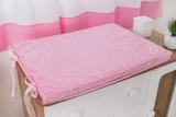 Trocador de Comoda para Bebê 100% Algodão Menina Rosa - Bruna baby