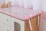 Trocador De Cômoda Para Bebê Menina Rosa Floral - Bruna baby enxovais