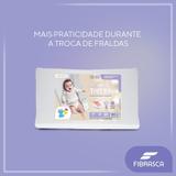Trocador e colchonete de bebê reto impermeável branco- fibrasca - z4452