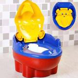 Troninho Infantil Penico Musical 2 Em 1 Urso Vermelho - Maximus baby