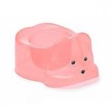 Troninho Infantil Plast Urso Rosa Bebe 16X21X33cm - 122176 - Cajovil