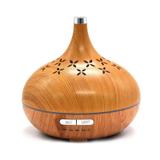 Umidificador Aromatizador Difusor Ambiente Luz LED Estilo Madeira Bivolt - Thata esportes