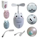 Umidificador Para Ambientes Gato Com Luz Colors Saida Usb V8 + Cabo + Helice E Refil - Top rio
