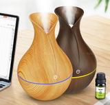 Umidificador Ultrassônico Usb Madeira Difusor Aroma Led - Holdmay