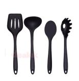 Utensílios De Silicone Preto Cabo De Silicone 12x S/ Juros - Clink