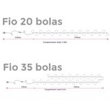 Varal avulso 20 bolas À Pilha - Cormilu