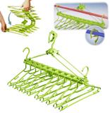 Varal de Pendurar Cabideiro de Plástico com 10 Cabides - Ref. 0297 - Lig brin