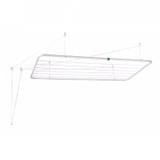 Varal de Teto Tubular Aço Tramontina Branco