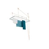 Varal Teto Maxeb 1,20 x 0,56m Aço Pintado Branco