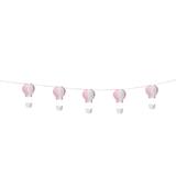 Varalzinho de Balões Luminosos Rosa/Branco Decoração Festas - Cromus
