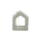 Vaso concreto house shape cinza 10x4x14cm - Urban
