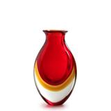 Vaso Gota 3 Bicolor Vermelho com Âmbar - Cristais cadoro
