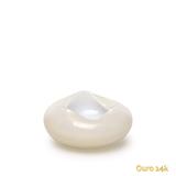 Vaso Oceano Mini 3 Branco com Ouro - Cristais cadoro
