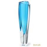 Vaso Triangular nº 1 Água-marinha com Ouro - Cristais cadoro