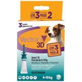 Vectra 3d Cães 4 A 10kg 1.6ml Anti-pulgas Ceva 3 Pipetas