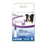 Vectra 3D Protetor Contra Leishmaniose, Pulgas e Carrapatos para Cães de 10 a 25 Kg - Ceva