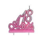 Vela 18 Anos Rosa Claro Luxo Ref.1235 - Velarte