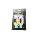Vela 30 anos com Glitter Festcolor