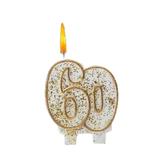 Vela 60 anos Branca e Dourada - Mundo bizarro