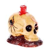 Vela Caveira com Aranha Halloween - Festabox