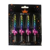 Vela Chifre Unicórnio Colorido C/4pcs V120 Silver