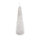 Vela Cone Decoração Natal 15cm Branco - Cromus