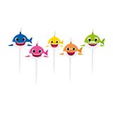 Vela de Aniversário 2D Baby Shark pct com 5 unid - Cromus