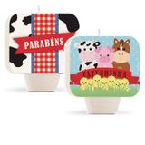 Vela de Aniversário Dupla Face Fazendinha 01 unidade Cromus - Festabox