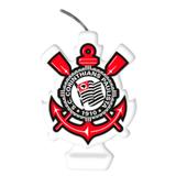 Vela de Aniversário Emblema Corinthians Festcolor - Festabox