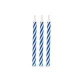 Vela de Aniversário Espiral Azul pct com 16 unid - Silver plastic