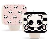 Vela de Aniversário Festa Panda Rosê Cromus - Festabox