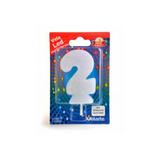 Vela de Aniversário Led Multicolorido Branca nº2 - Velarte