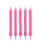 Vela de Aniversário Palito Rosa 10 unidades Mundo Bizarro - Festabox