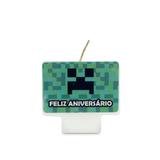 Vela de Aniversário Personalizado para Festa Minecraft - Festabox
